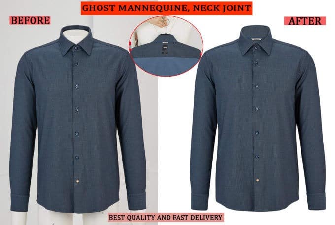 provide ghost mannequin and neck